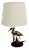 Great Brass Heron Table Lamp, 1970s For Sale
