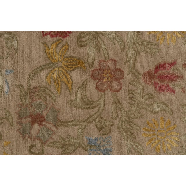 2010s Rug & Kilim’s Spanish European Rug in Beige With Floral Patterns “Bilbao” For Sale - Image 5 of 7