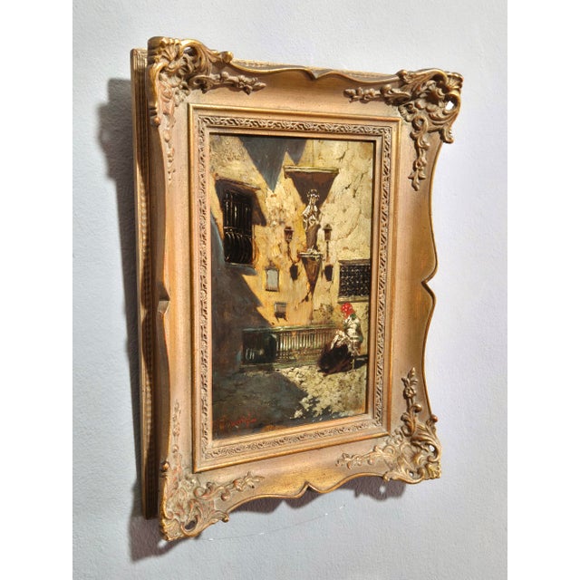 Beautiful oil painting by the well-known and internationally traded Italian artist Riccardo Pellegrini (Milan 1863 -...