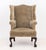 Late 20th Century George III Style Upholstered Wingback Armchairs, 2 For Sale - Image 5 of 9