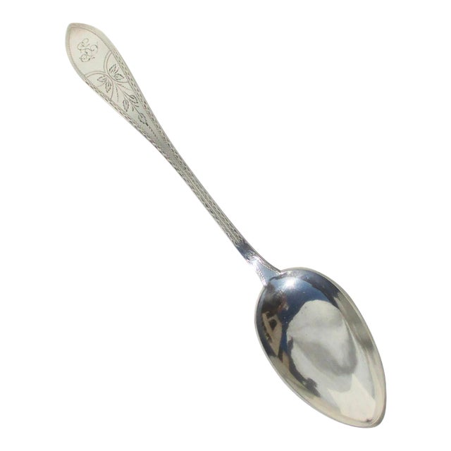 1950s Danish Sterling Silver Serving Spoon For Sale