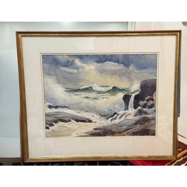 Oncoming Waves, Oil Painting on Board Signed by Canadian Artist Gordon Payne For Sale - Image 12 of 14