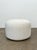 W22 D22 H15 Gorgeous custom made mohair ottoman with a light wooden base.