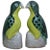 Green Mid 18th Century Chinese Qianlong Porcelain Models of Parrots in Famille Verte Glaze - A Pair For Sale - Image 8 of 8