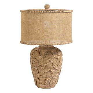Baha Natural Bamboo Jute Table Lamp For Sale