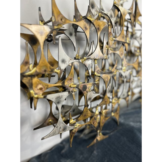 This exceptional Mid-Century Modern wall sculpture by acclaimed artist Marc Weinstein represents the pinnacle of 1970s...