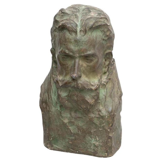 Vintage Plaster Bust Sculpture by Miquel Blay, Spain, 1930s For Sale - Image 13 of 14