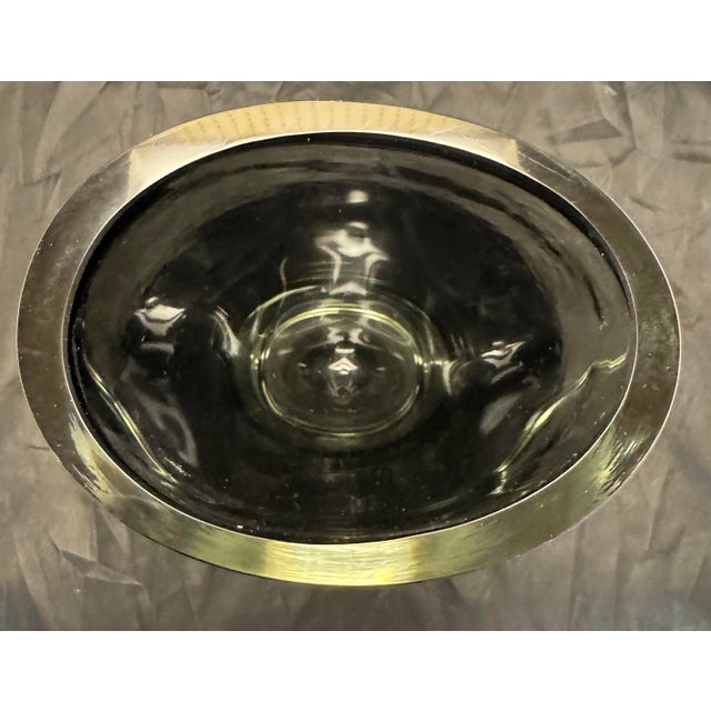 Cenedese Signed Cenedese Murano Sommerso 15” Large Glass Vase Antonio Da Ros Vintage MCM For Sale - Image 4 of 12