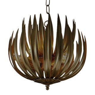 Gold Artichoke Ceiling Light, Small For Sale