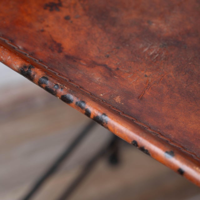Spanish Hacienda Wrought Iron & Leather Counter Stools, 1960s For Sale - Image 15 of 18