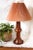 Brown 1940s Tall Parquetry Table Lamp Handmade Turned Wood For Sale - Image 8 of 8