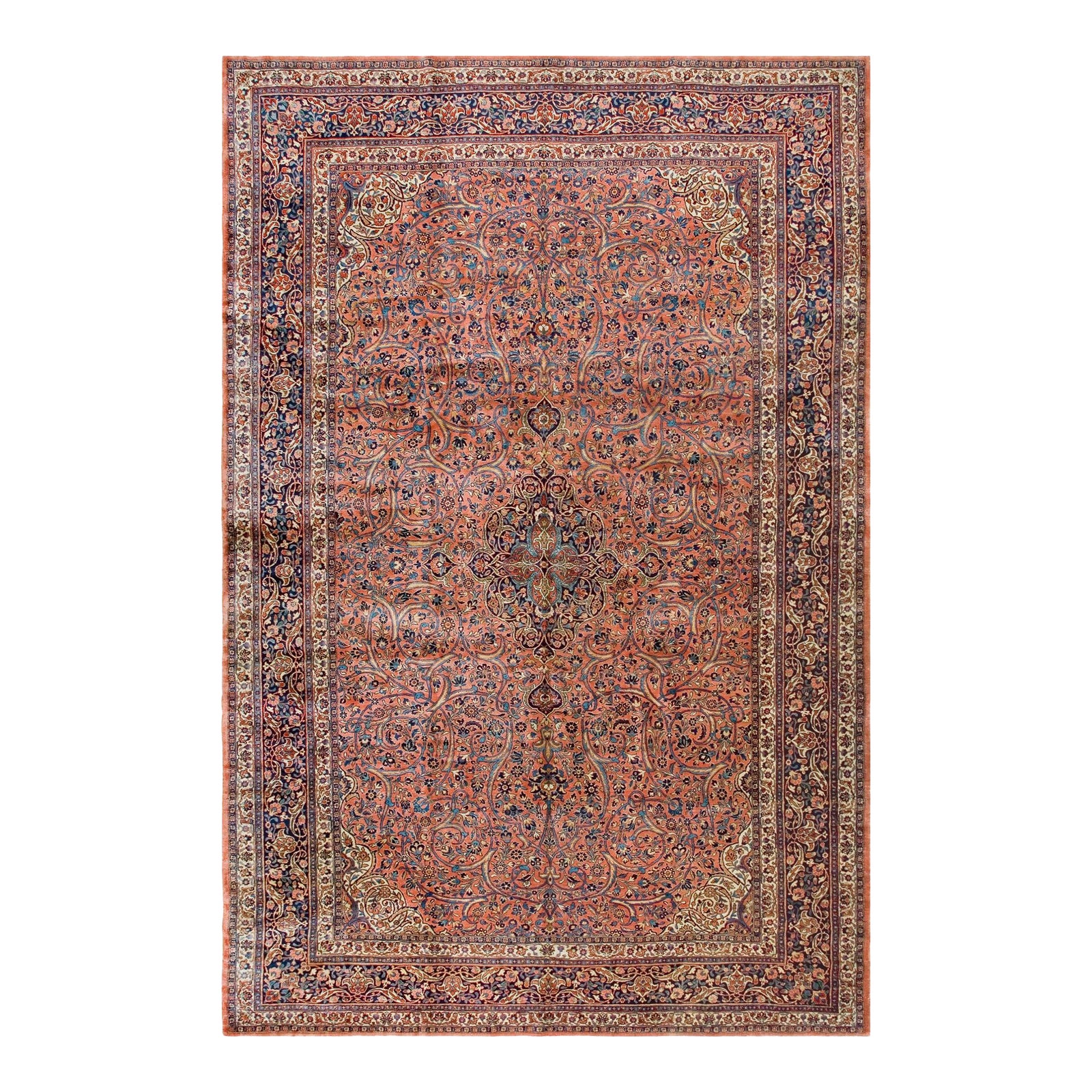 Wonderful Red-Raspberry Background Color With Small Detail Medallion in ...