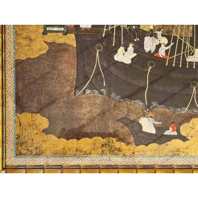 Japanese Japanese Print '- Ship Entering the Harbor' For Sale - Image 3 of 9
