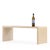 A sophisticated contemporary waterfall-form coffee or end table, clad entirely in parchment in the manner of Jean-Michel...