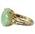 14k Gold Oval Jade Cocktail Ring Vintage Chinese For Sale - Image 4 of 8