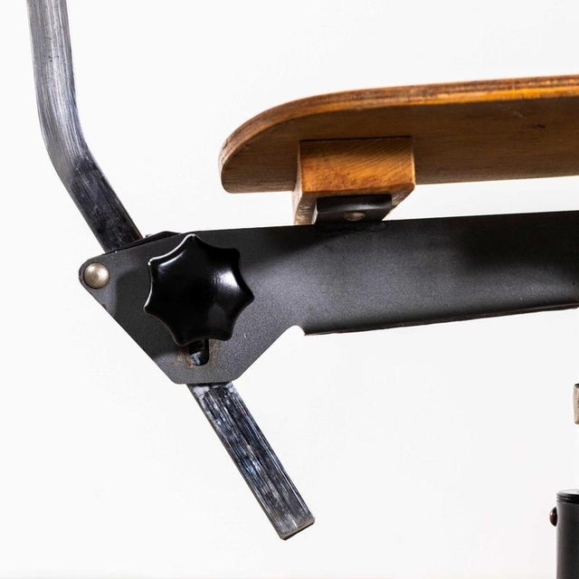 Wood Czech Workshop Swivel Desk Chair, 1960s For Sale - Image 7 of 11