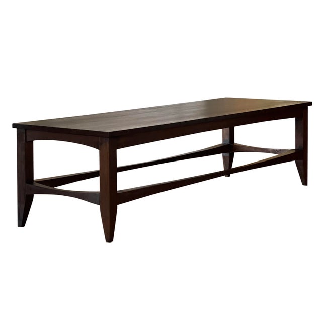 Mid-Century Modern Mid 20th Century Scandinavian Dark Walnut Coffee Table - Refinished For Sale - Image 3 of 11