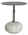 21st Century Poland Deep Charcoal Grey Round Stone-Base Side Table For Sale
