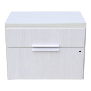 Modern Marc Krusin for Knoll Anchor Credenza Cabinet in Whitened Ash Laminate For Sale