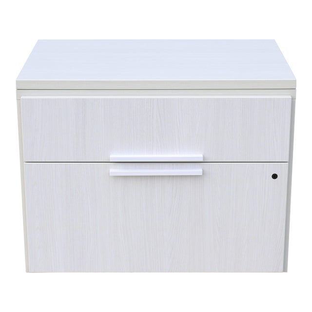 Modern Marc Krusin for Knoll Anchor Credenza Cabinet in Whitened Ash Laminate For Sale
