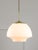 Mid-Century Modern Italian Opaline Glass and Brass Pendant Lamp For Sale - Image 6 of 16