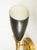 Italian Adjustable Brass, Black & White Metal Sconce, 1950s For Sale - Image 6 of 8