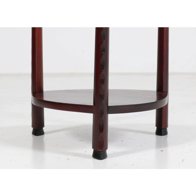 Red Art Deco Stained Beech Side Table Attributed to Piet Kramer, 1920s For Sale - Image 8 of 10