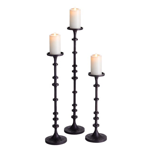 Abacus Candle Stands, Set of 3 For Sale
