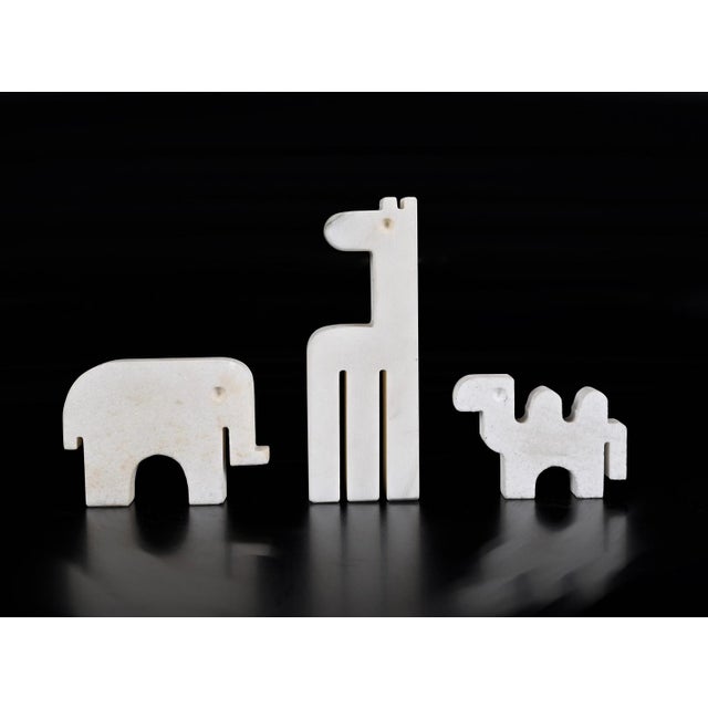 Italian Carrara Marble Animals Sculpture from Fratelli Mannelli, Italy, 1970s, Set of 3 For Sale - Image 9 of 18