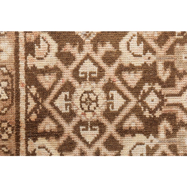 Tan Doris Leslie Blau Malayer Antique Allover Warm Tan Hand-Knotted Runner - c. 1920 For Sale - Image 8 of 10