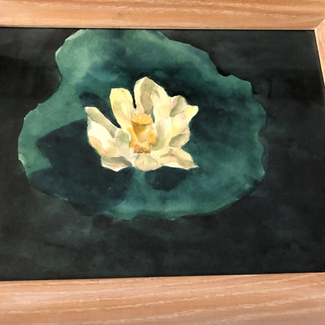 Original painting on paper Unsigned 9 x 12 overall size with vintage frame is 12.5 x 15.5