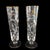Pottery Barn Gold Scatter Champagne Flutes Set of Two Glasses - A Pair Gold rim with gold leaf motif artwork on glass 8...