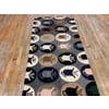 1960s Earth Tones Vase Modern Vintage American Hooked Rug 3' 1" X 8' 9" Handknotted Wool Carpet For Sale - Image 10 of 10