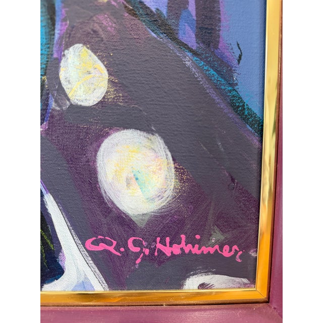 Figurative Late 20th Century r.j. Hohimer “Savory Club” Monumental Original Oil on Canvas, Berman Estate For Sale - Image 3 of 9