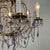 Chandelier in Golden Iron and Light Blue Crystals, 1950s For Sale - Image 10 of 14