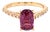 Diamond Purple Sapphire Ring 2 TCW 14k Gold Certified, Size 6.5 For Sale