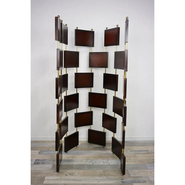 Vintage Wooden and Brass Room Divider For Sale - Image 16 of 18