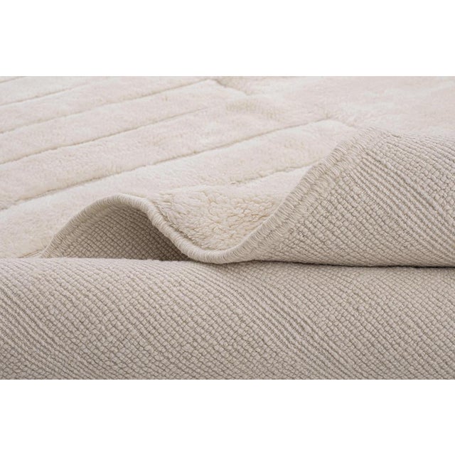 Contemporary Large Hand-Knotted Wool Rug by Azele Studio For Sale - Image 3 of 11