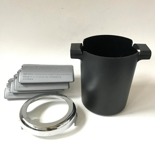 Mid-Century Modern Vintage Innoplan Design Black Modernist Wine Chiller For Sale - Image 3 of 9