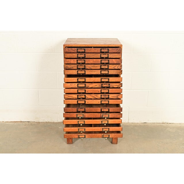 Early 20th Century Antique Arts & Crafts 15-Drawer Flat Cabinet, Circa 1900 For Sale - Image 5 of 12