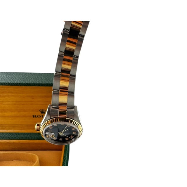 2002 Rolex Ladies DateJust Two Tone Blue Diamond Dial Watch 79173 For Sale - Image 16 of 18