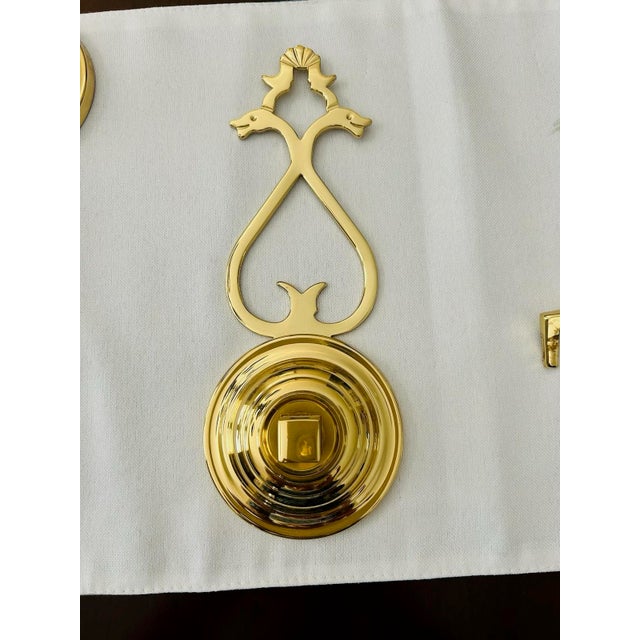 Brass Colonial Williamsburg Restoration Brass Candle Wall Sconces - a Pair For Sale - Image 8 of 9