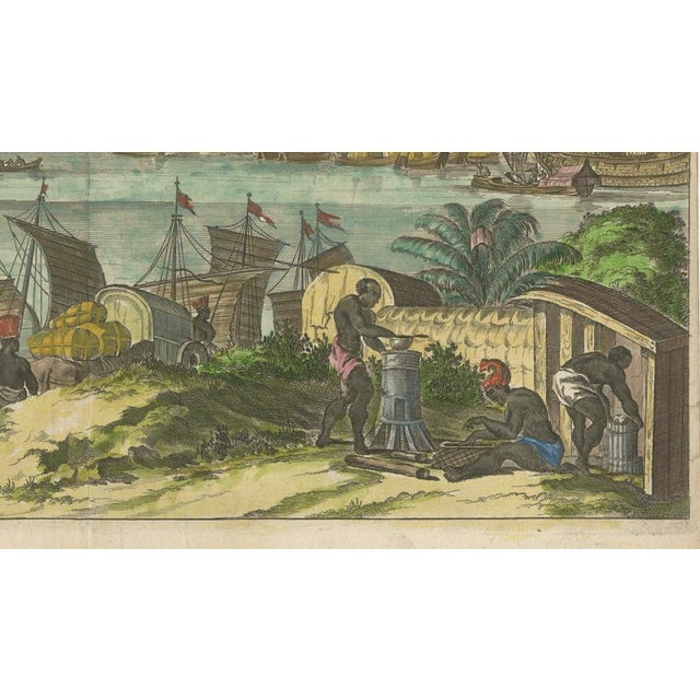 Baroque Hand-Colored View of St. Augustine Florida, 1671 For Sale - Image 3 of 11