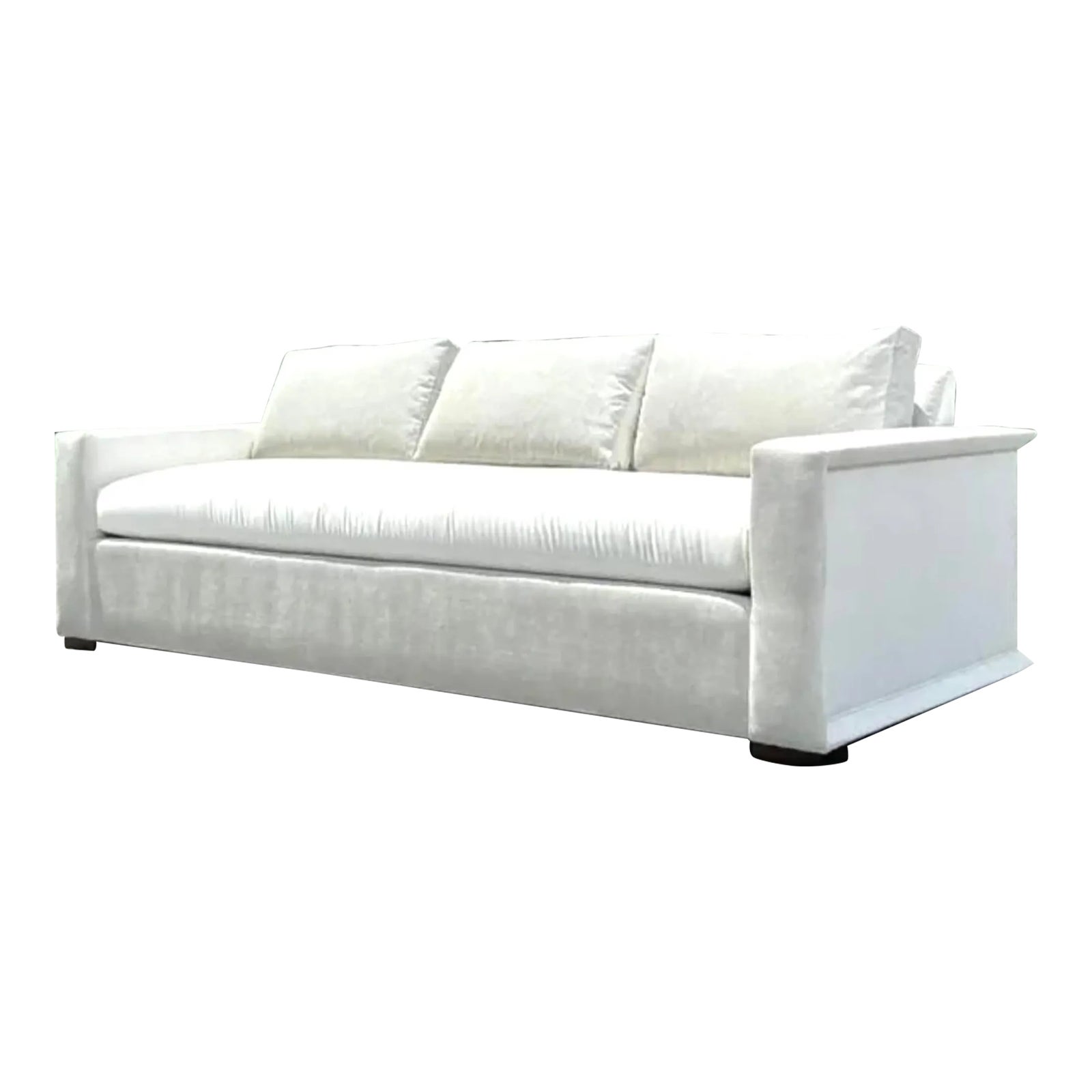 Vintage Contemporary Hickory Chair Flat Arm Sofa | Chairish