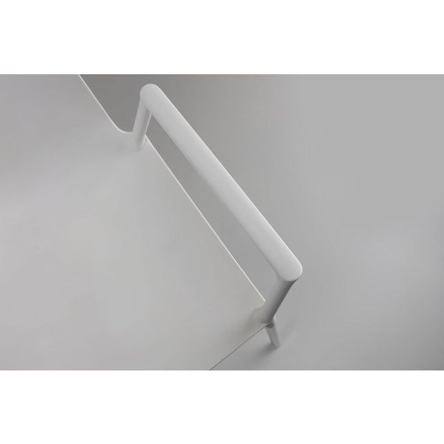 Plastic Vintage White Design Chair with Armrests, Belgium, 2000s For Sale - Image 7 of 11