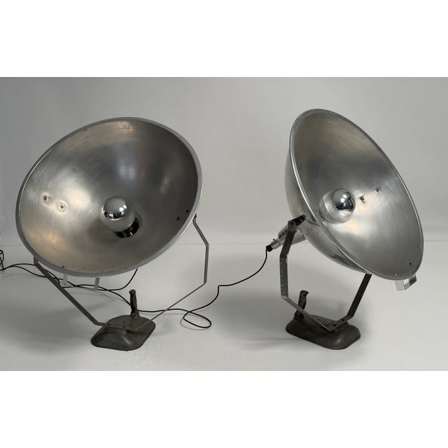 Two unique lights. These projector lamps were from French movie studios in Paris. They hold a lot of historical...