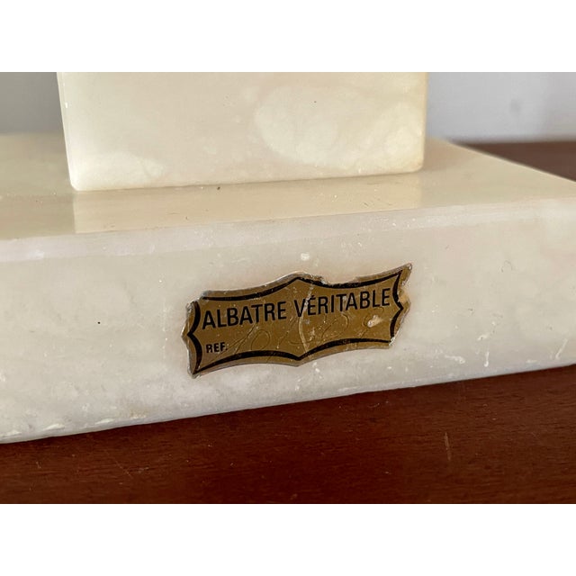 Vintage Alabaster Lamp Base, 1950 For Sale - Image 4 of 10