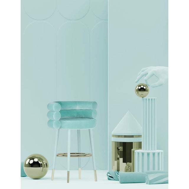 Metal Marshmallow Bar Stools by Royal Stranger, Set of 4 For Sale - Image 7 of 18