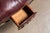Vintage Humidor Armchair and Rolling Ottoman Set in Burgundy For Sale - Image 12 of 17