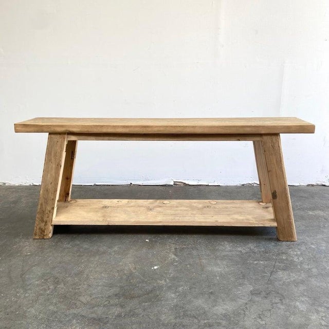 Reclaimed Cypress Console Entry or Sofa Table Chairish